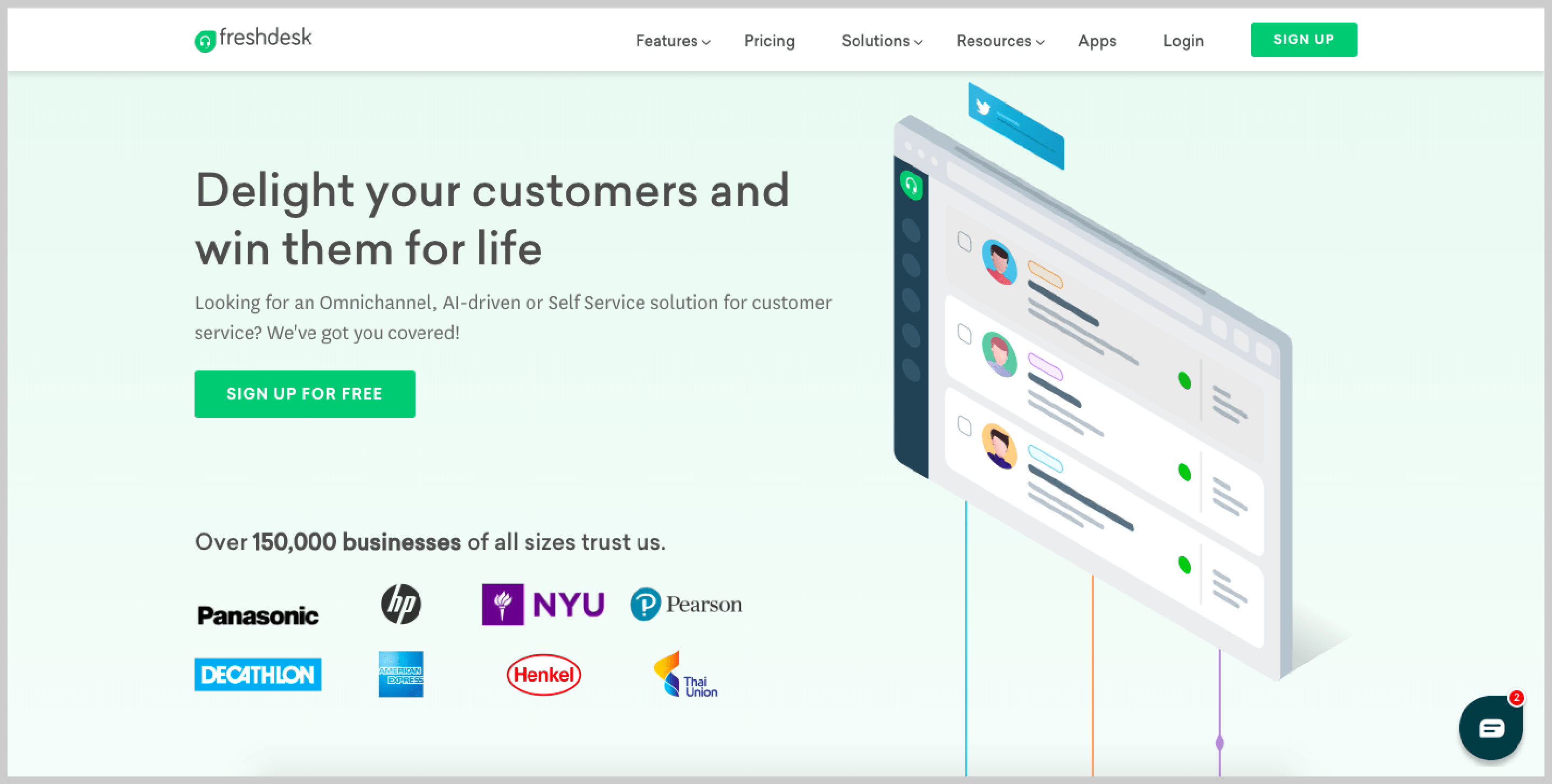 Freshdesk is one of those big names in the industry that delivers a self-service, AI-driven and omnichannel customer service solution for you.