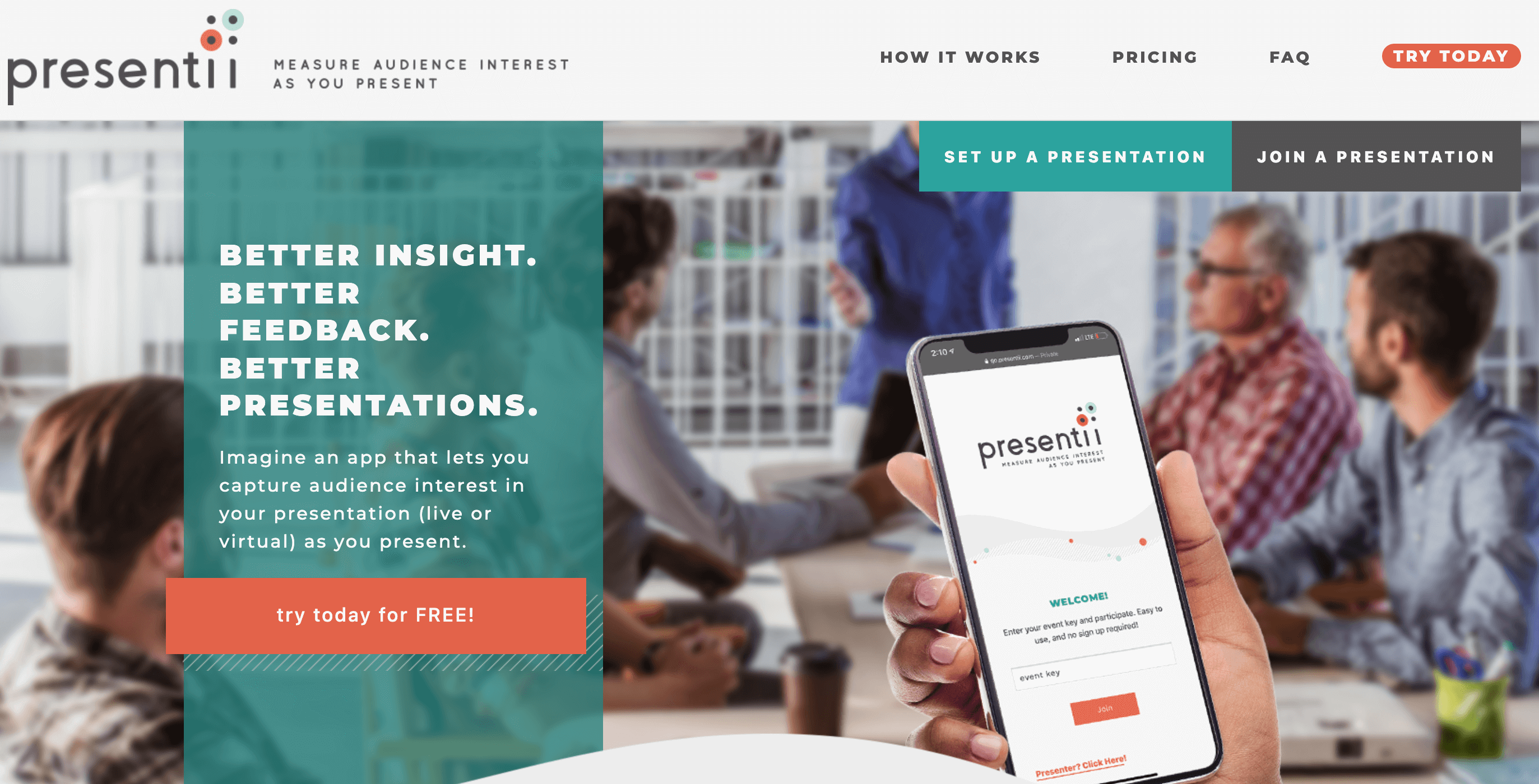 Presentii: Capture audience interest